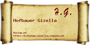 Hofbauer Gizella névjegykártya